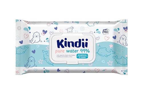 Kindii Pure Water Toallitas húmedas Pure Aqua para Bebé - (60...