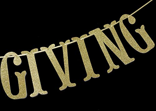 Friendsgiving Banner , Thanksgiving Friends Party Decor Seasonal Fall Home Decor (Gold) #TOP3