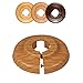 Produktbild FUX 6 Stück Einzel Heizungsrohr Rosette, 12mm bis 28mm, PP mit Holz-Dekor, Rohrabdeckung, Abdeckrosetten, Verkleidung, Heizkörper Rosetten, Laminat, Parkett (18mm, Eiche)