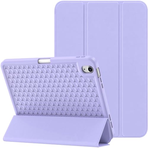 Image of ProElite Smart Flip Case Cover for Apple iPad (A16) 11th /10th Generation (2025 /2022) [with Pencil Holder] [Honey Comb Series] - Light Purple