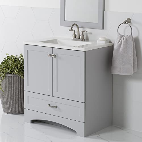 Spring Mill Cabinets Emlyn Bathroom Vanity With Sink, Pearl Gray #TOP3