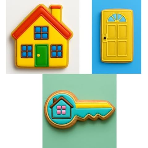 Set of 3 New Home Housewarming Cookie Cutters Cover