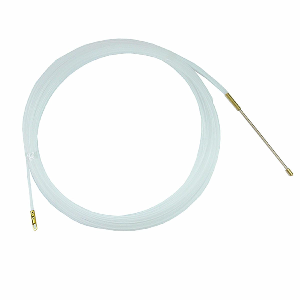 Pasahilos de nylon de doble anilla, 10 m. Resistente y flexible, perfecto para el guiado y tendido de cables y cuerdas. Ideal para diversas aplicaciones.