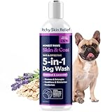 Honest Paws Dog Shampoo and Conditioner - Premium Dog Wash for Allergies and Dry, Itchy, Moisturizing for Sensitive Skin - Sulfate Free, Plant Based, All Natural - Oatmeal & Lavender - 16 Fl Oz