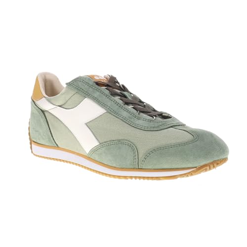 Diadora Mens Equipe H Dirty Stone Wash Lace Up Sneakers Shoes Casual - Green2