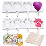 ❂ Amplia Gama de Usos: adecuado para la elaboración de diversos helados, postres, mini tartas, paletas heladas, etc .; saludable y delicioso, fácil de cocinar. Fácil de limpiar y se puede lavar de forma segura en el lavavajillas.