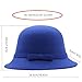 Womens Hats Fashion Women Vintage 𝐖ool 𝐅elt Flowers Bucket Cloche Bowler Hat Church Wedding Dress Fascinator Hat Winter 𝐅elt Fedora (Blue, One Size)