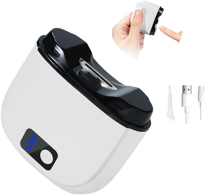 Cortaúñas eléctrico  Cortador de uñas recargable de 3 velocidades con luz LED, motor silencioso y colector de escombros de uñas  Cortador automático