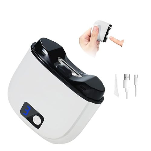 Electric Nail Clipper – 3-Speed Rechargeable Nail Trimmer with LED Light, Quiet Motor & Nail Debris Collector – Safe Automatic Fingernail & Toenail Cutter for Babies, Kids & Seniors