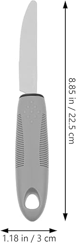 Miniatura 2 de BESTonZON Juego de utensilios adaptativos para ancianos, ancianos con asas construidas, tenedor flexible, cuchara y cuchillo basculante, cuchillo de