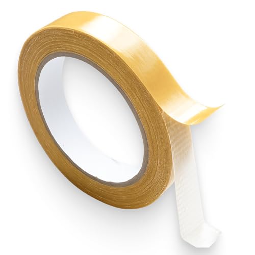 CanQuanSWZX 2CM x 20M Double Sided Adhesive Tape, Adhésif pour Ourlet Facile Sans Couture, Idéal pour Vêtements, Rideaux, Canapés, Moquettes, Tapis et Décoration