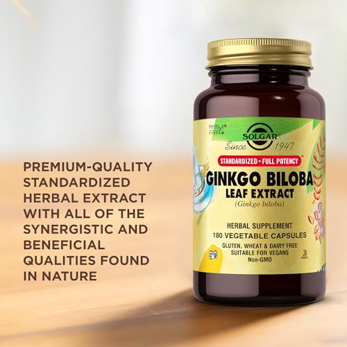Solgar Ginkgo Biloba Leaf Extract - 180 Vegetable Capsules - Standardized Full Potency (SFP) - Non-GMO, Vegan, Gluten Free, Dairy Free, Kosher - 180 Servings - image 5