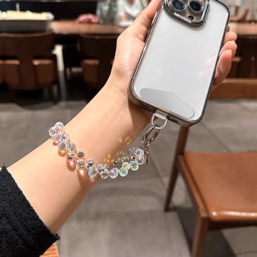 Image of TENOC Beaded Phone Wrist Strap, White
