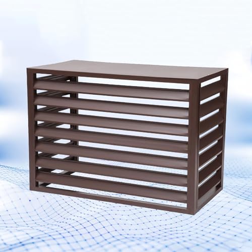 Zewnętrzna osłona ogrodzenia klimatyzatora - aluminiowa osłona pompy ciepła bariera dla zwierząt domowych i liści ochrona przed kradzieżą szara 110 cm - obudowa klimatyzatora zewnętrznego