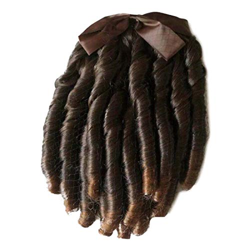 Romantic Ringlet Hairpiece with Hair Pin 18th Century Colonial Lady Regancy Costume Civil War Ball Gown Half Wig (1223Light Brown)