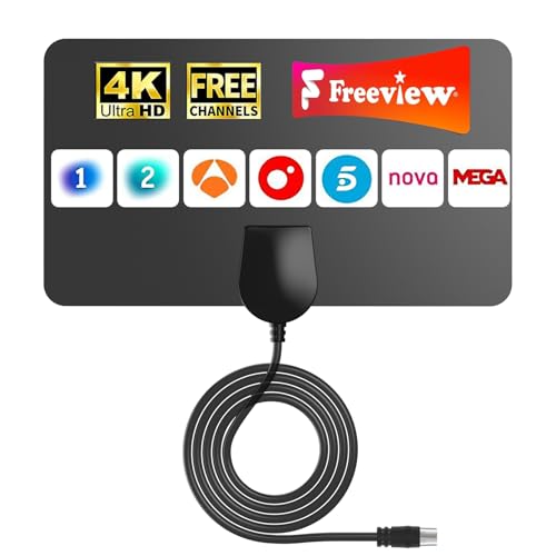 Antena Digital para TV Interior, Antenne TV Intérieure - Antenna for Local Channels,Recepción de Larga Distancia -...