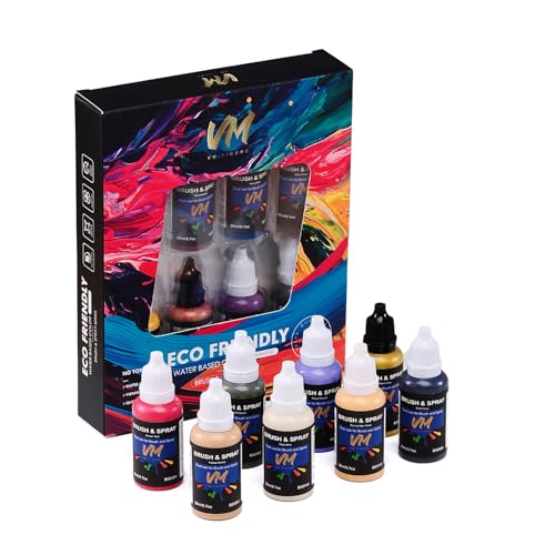 VM Miniature Paint Set - 20ml x 8 Bottles | All-in-One Modeling Supplies for Figurine & Plastic Model Painting (Skin Color Set 8 Bottles)