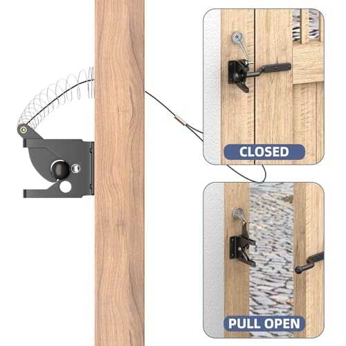 Automatic Self Locking Gate Latch for Wooden Fence Post Mount by WULEG - Used condition - Image 3