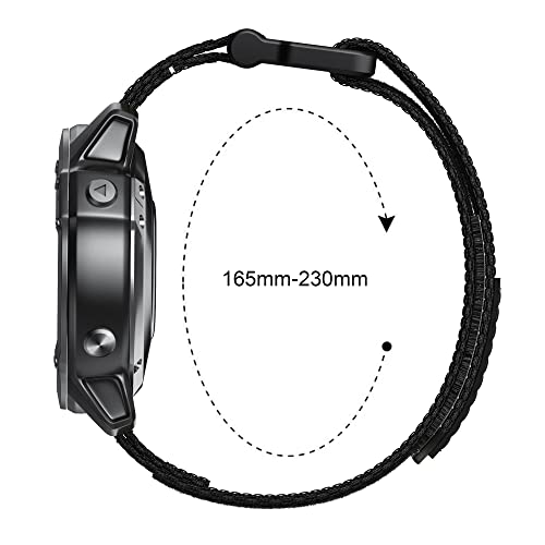 Correa de nailon para Garmin Fenix 7X 6X Pro Epix Gen 2 Enduro S62 5