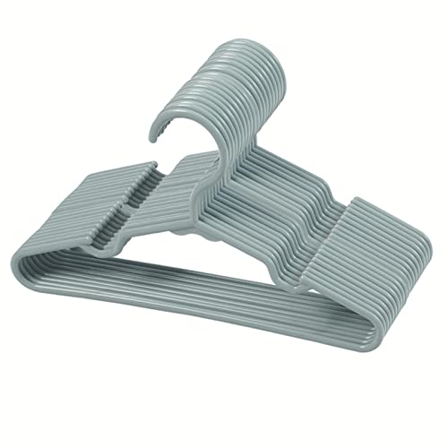 Image of 20 pcs Grey Baby Nursery Closet Hangers,Non-Slip Laundry Infant Pant Hanger for Newborn Clothes Gift,Ultra-Thin Child Coat Hanger for Girl Boy Toddler Kid