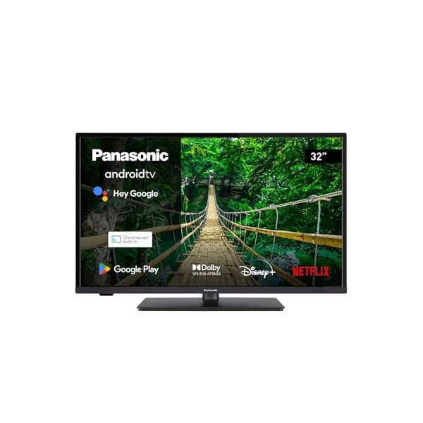 Panasonic TX-32MS490E, 2023 Televisor LED FHD de 32 Pulgadas, Alto Rango Dinámico (HDR), Android TV, Asistente de Google, Chromecast, Bluetooth, Reproductor Multimedia USB, LAN Inalámbrica, Negro