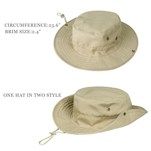 Sun Hats for Men Women Boonie Hat Foldable Fishing Hat UPF 50+ Bucket Hat for Fishing Hiking Garden Safari Beach