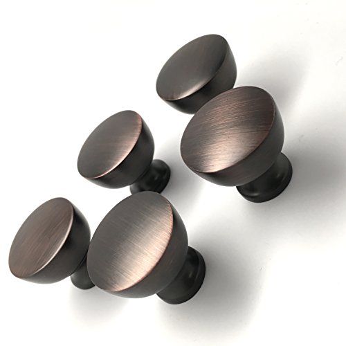 Southern Hills Oil Rubbed Bronze Cabinet Knobs - Pack Of 5 - Round Cabinet Drawer Knobs, Kitchen Hardware Cupboard Pulls, Shkm013-Orb-5 #TOP1