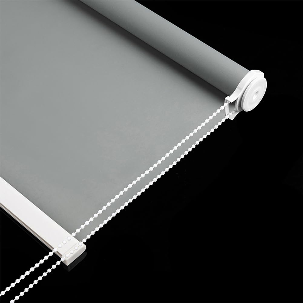 No Drilling Roller Blind Window Blackout Curtain,Waterproof Thermal Fabric Window Shade for Office Living Room,Sun & UV Protection Window Roller Blind (Dark Grey,0.9x2m)