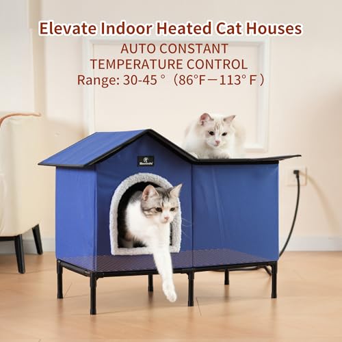 MARUNDA casinhas aquecidas para gatos ao ar livre no inverno, casinhas aquecidas para gatos em ambie