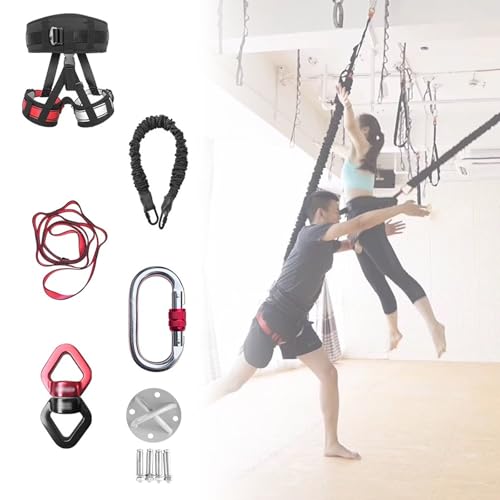 Arnés de baile elástico para yoga aéreo, entrenamiento de agilidad y refuerzo, para gimnasio, patio trasero, estudio