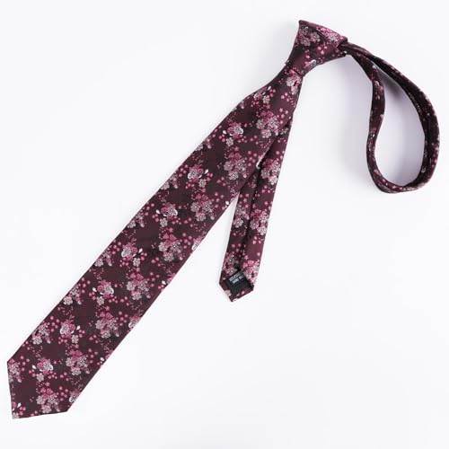 Image of Alizeal Mens 3.15inches Delicate Floral Tie with Small Flower Printed Handkerchief Set