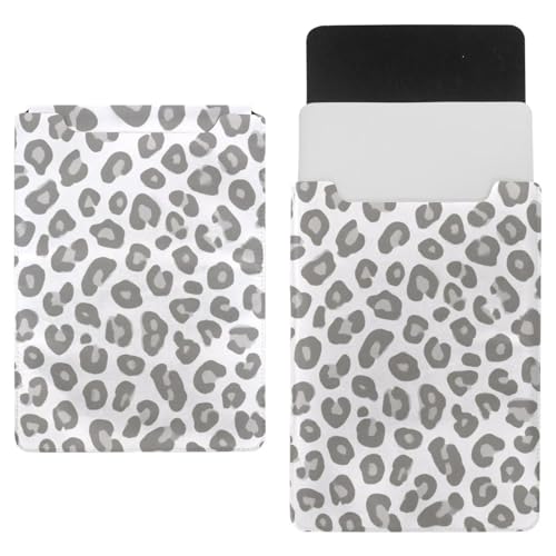 Etui PC portable 35,1 x 25,9 cm housse leopard gris elegant