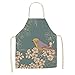wsxcfyjh Fartuch kuchenny Pinafore kuchenny fartuch kuchenny piękne kwiaty ptak nadruk dom bez rękawów bawełna len fartuchy dla mężczyzn kobiet akcesoria do pieczenia - 1_55 x 68 cm_dla_dorosłych