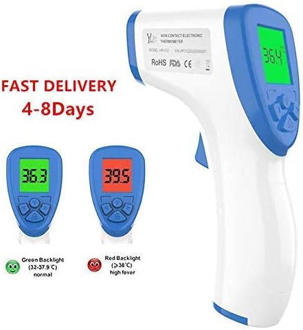 Phnirva Forehead Non Contact Infrared Thermometer LCD Digital Temperature Meter 32-43 Deg C Thermometers
