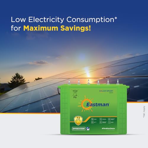 Image of Eastman EM1800SSR | Eastman 150Ah Smart Solar Battery | Warranty 72 (36+36) Months for Home & Office