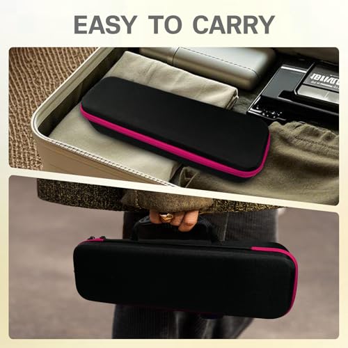 Image of Hard Carrying Case for Revlon Hair Dryer Brush Original 1.0 /Plus 2.0,Portable Travel Storage Bag Compatibility with All Brand Hot Tools Volumizer Hot Air Brush (Rose Red)