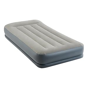Intex Kissenauflage mittelhohes aufblasbares Bett – elektrisch 1 Pers