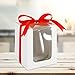 Fulmoon 50 Pack Gift Boxes for Wine Glass Transparent Gift 9 oz Stemless Glass Paper Packaging Box with Ribbon Tag Hemp Rope for Wedding Bridal Shower Baby Shower Birthday(White)