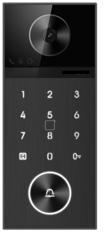 Hik1 DS-KV6124-WBE1 WILLA DOOR STATION, 4MP kamera rybie oko IP wideodomofon PoE sterowanie dwoma blokadami. Bezpłatna szybka dostawa w Wielkiej Brytanii!!!