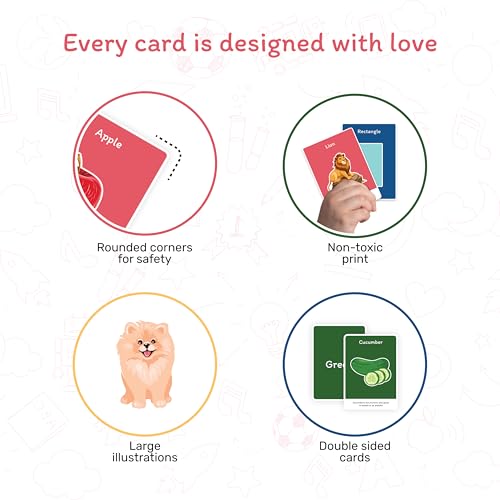 Image of 4-in-1 Flashcards for Kids (50 Cards) Screen-Free Learning for Toddlers (Ages 1-4) | Alphabets, Numbers, Shapes & Colors | India-Relevant Early Learning Cards | Tinymingle
