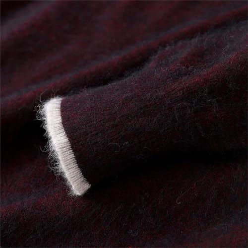 Men's V-Neck Sweater Fall Winter Long Sleeve Knitted Pullover Thickened Warm Business Casual Sweater3