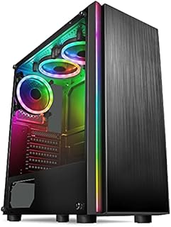 CiT Celsius ARGB Mid-Tower ATX - Tempered Glass Gaming PC Case | Black