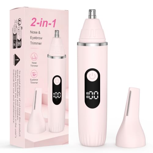 Nasenhaartrimmer 2-in-1 Nasen- und Ohrenhaartrimmer für Augenbrauen und Lippenhaare Schmerzloser Gesichtshaarentferner für Männer und… – Ansicht 1