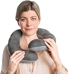 Travelon 13173 510 Oreiller de luxe, gris foncé/gris clair, taille unique