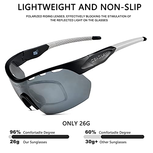 Opolly Polarized Cycling Sunglasses,Uv 400 Protection Sports Sunglasses For Cycling Running Driving Fishing Bike (Black Gray Fram Gray Lens) #TOP5