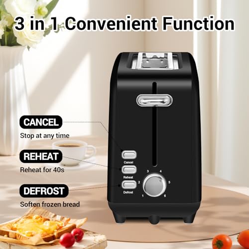 SEEDEEM Stainless Steel Toaster 2 Slice Slim, 10" Single Long Slot, Black by SEEDEEM - Used condition - Image 5