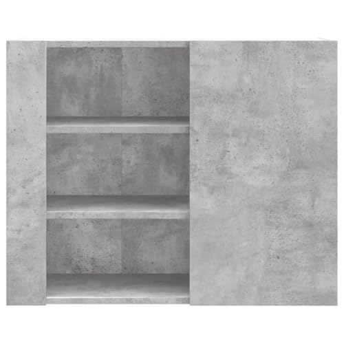 Étagère pour montage mural gris béton avec six compartiments de rangement - 5