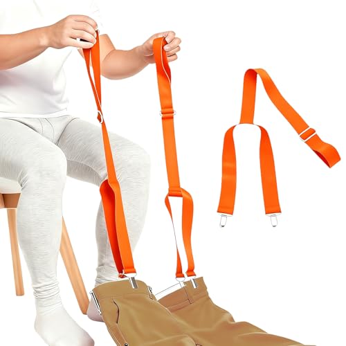 2-Pack Dressing Aid Clips for Pants – One-Hand Pants Assist Tool for Elderly, Disabled & Post-Surgery – Adjustable 26