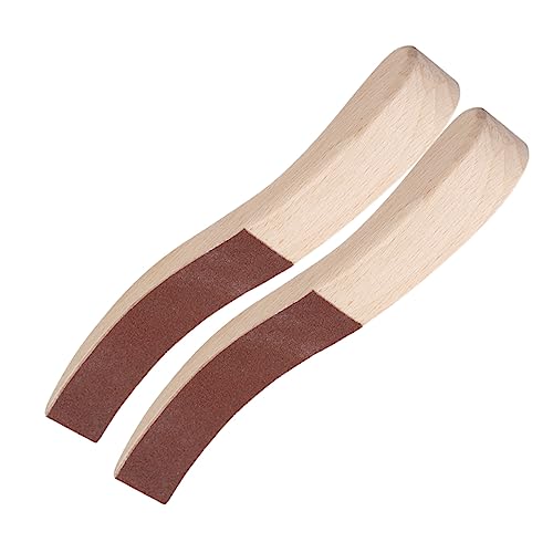 ibasenice 1 Pair s Shape Sanding Board Piano Felt Hammer Tool Wooden Polishing Block for Piano