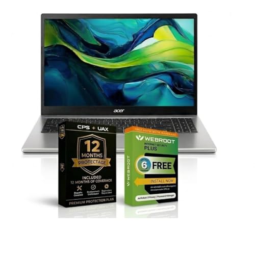 Acer Aspire Go 15.6 Inch FHD Laptop Ryzen 7 7730U 32GB RAM 1TB SSD Windows 11 WiFi 6 Backlit Keyboard Bundle with 12 Month CPS Protection and 6 Month Webroot Antivirus